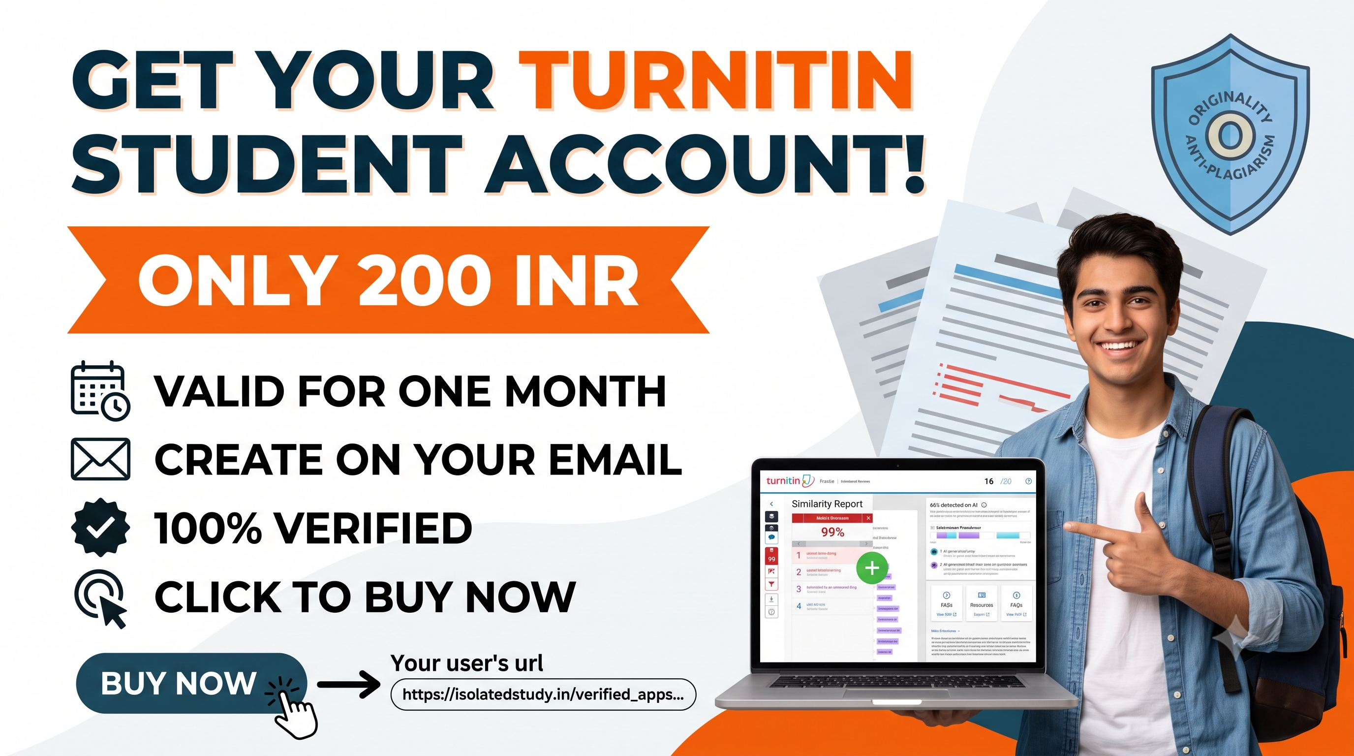 Get Your Own Turnitin Student Account (1 Month) for Just ₹200 | Registered on Your Email