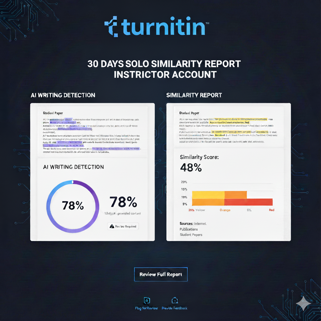 Image preview for Turnitin AI detect and plagiarism Checker 30 Days 5 document per day (on your email)